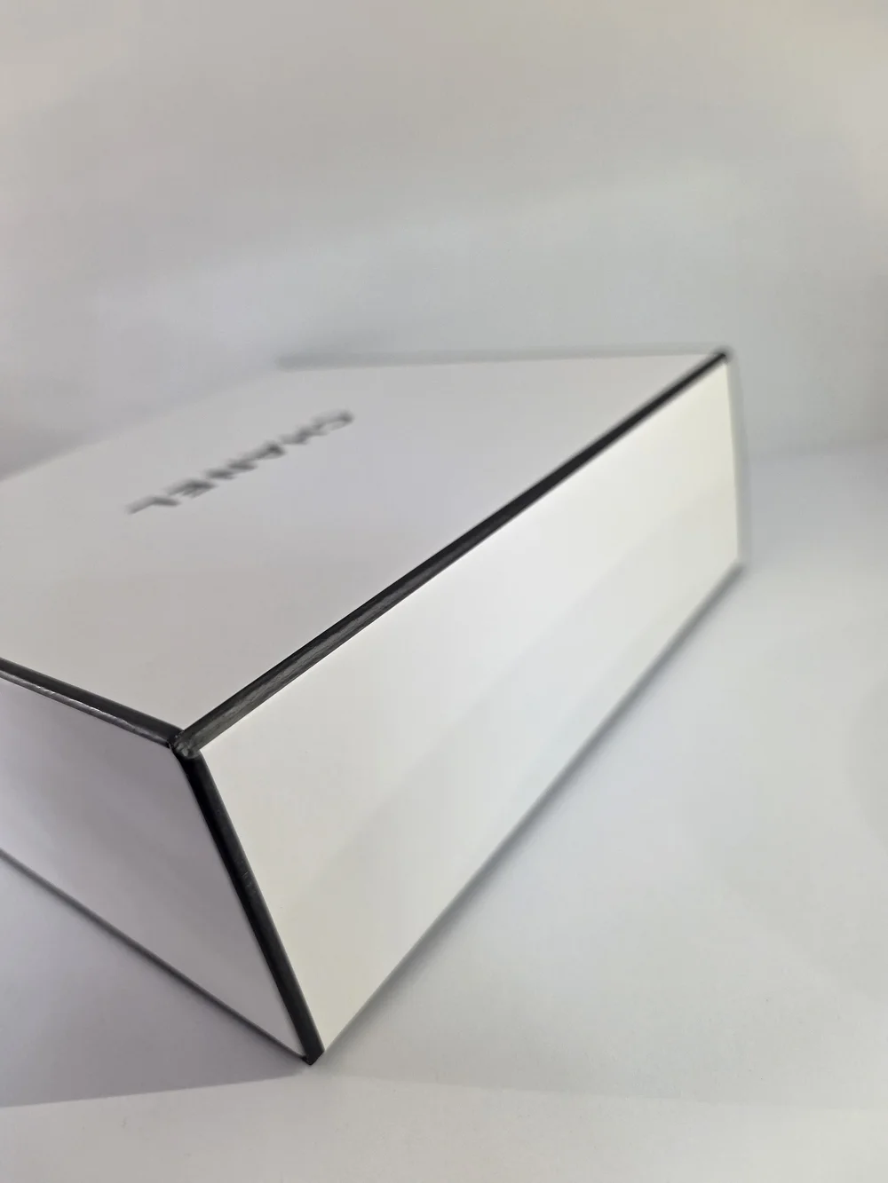 Authentic CHANEL White and Black Gift Box-7.75